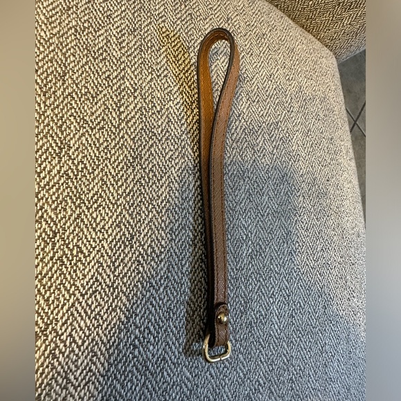 Michael Kors replacement leather strap wristlet coin Wallet Tan/Brown And Gold - Picture 5 of 10